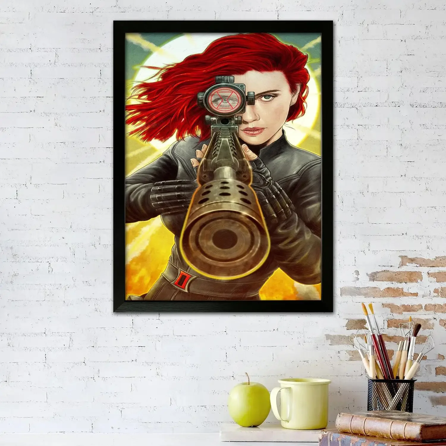 black widow Canvas Art Poster and Wall Art, Picture Print, Modern Family Bedroom Decor,Decorative painting