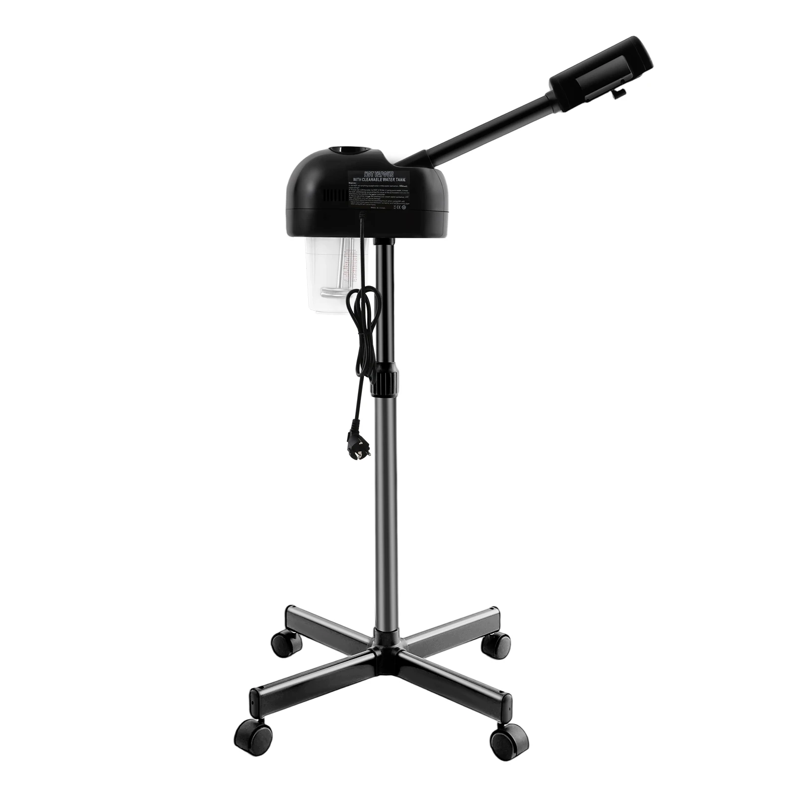 Vaporizador Facial de 800W 107.6 ° Atomizador de Niebla Cálida F con Tanque de 0.2 Galones 360 °   Boquilla Giratoria para Spa y Salón en Casa, Altura Ajustable