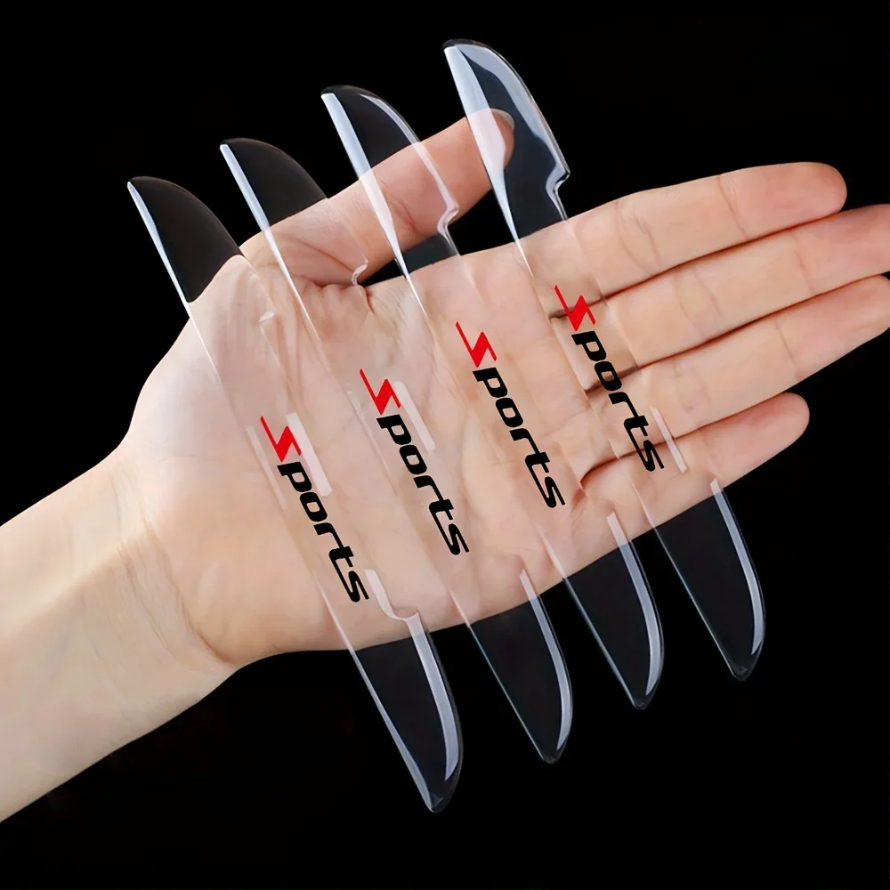 1SET Sports Logo Car Door Bumper Anti Collision Strip Edge Anti Scratch Protective Sticker Decor