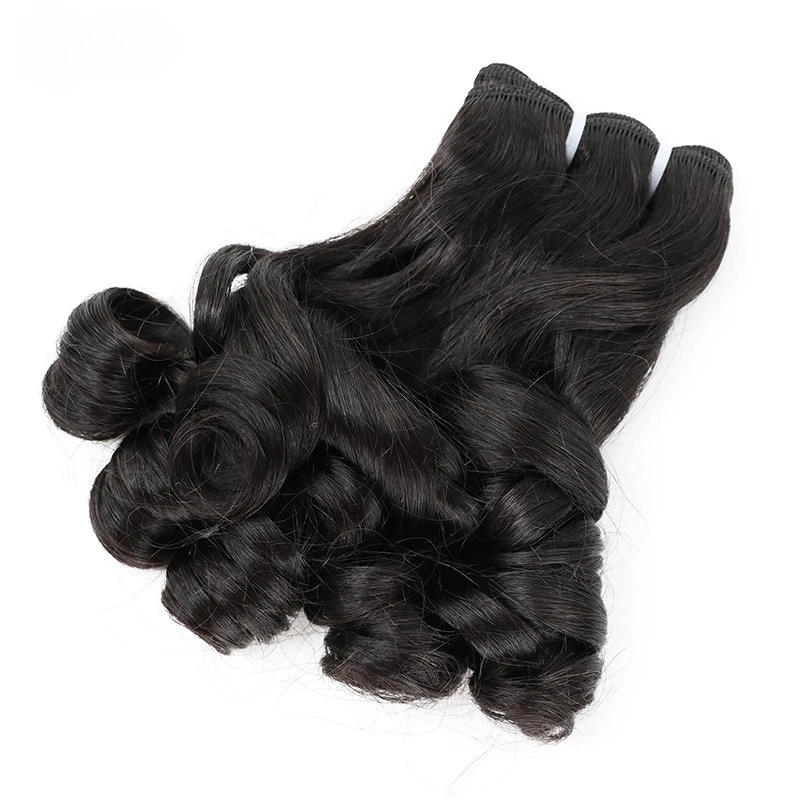 12A 더블 드로운 인모 번들 루즈 바디 푸미 웨이브 내추럴 블랙 브라질리언 인모 번들 버진 헤어 100g/개