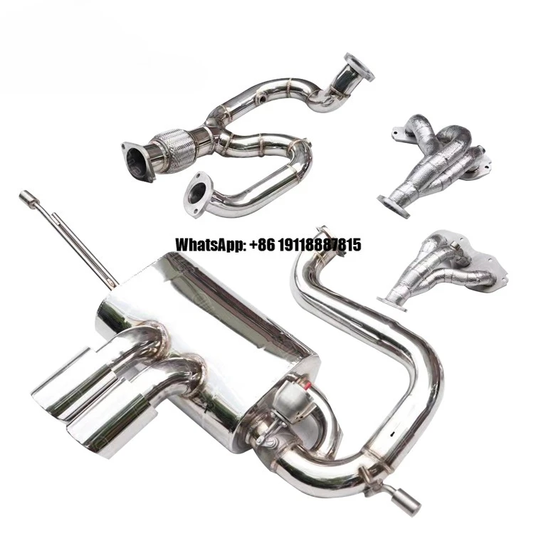 High performance full stainless steel Valvetronic exhaust system catback header manifold for Lotus sports car