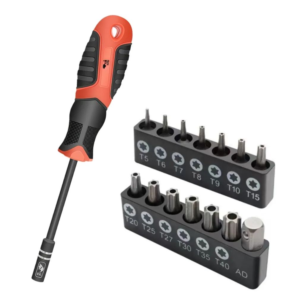 Torx-Schraubendreher-Bit-Set, manipulationssichere Sicherheitsbohrer, 25 mm lang, Flachkopf, 1/4 Zoll Sechskant-Schraubendreher, Handwerkzeuge T5-T40 – Detail 14
