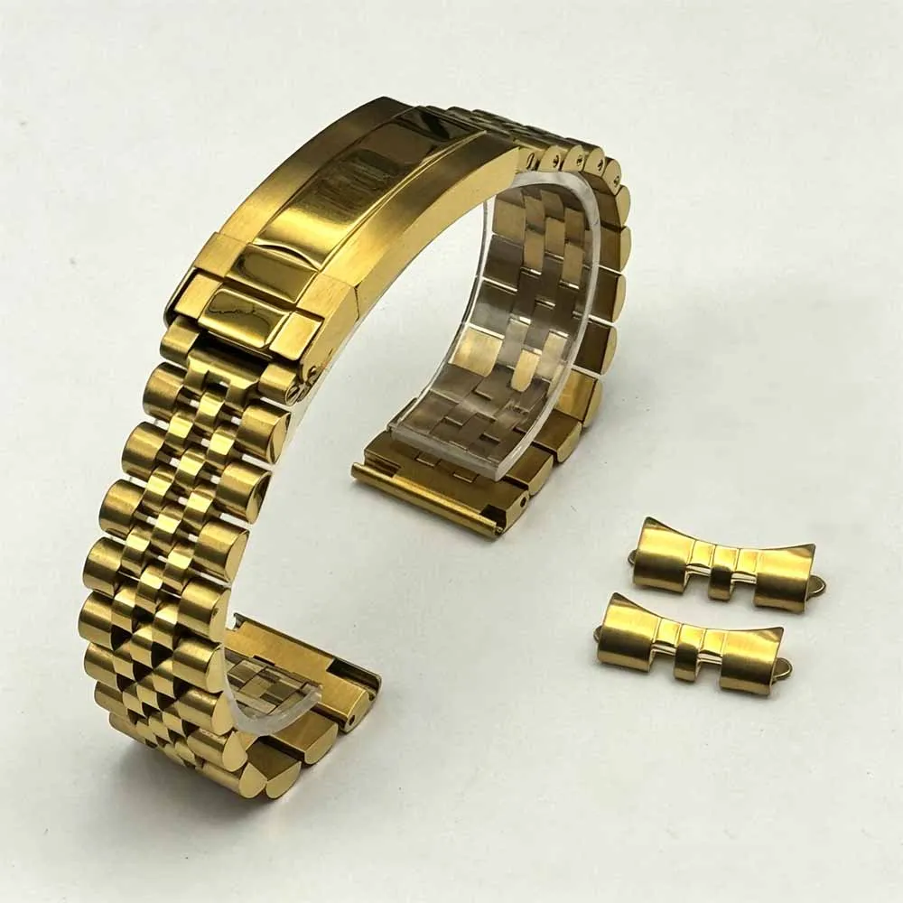 20mm 22mm Jubilee Metal Watchband for Rolex SUBMARINER GMT YACHT-MASTER Watch Strap Folding Buckle Stainless Steel Men Bracelet