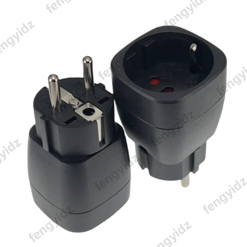 EU 4,8 mm zweipoliger Rundfuß-Konvertierungsstecker-Netzteil Schweizer Brasilien auf Euro-Stecker integriert EU-9