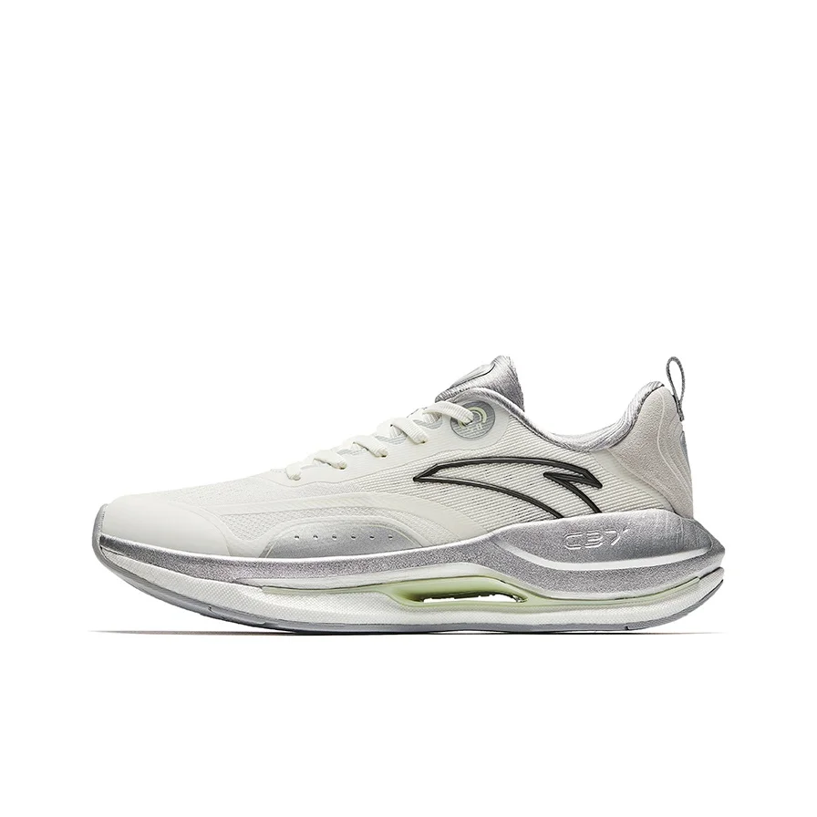 

Anta Running Collection Slip Resistant Abrasion Resistant Low top Casual Running Shoes Women's White Silver Gray 922435537-3