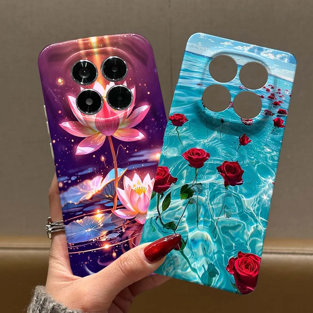 

Rose and Lotus Art For Redmi 9i 10 10C 14C 13C 9A 11A 12C A1 A2 A3 A4 K30 K70 Pro Ultra 5G Feilin Wave Oil Shell Cover