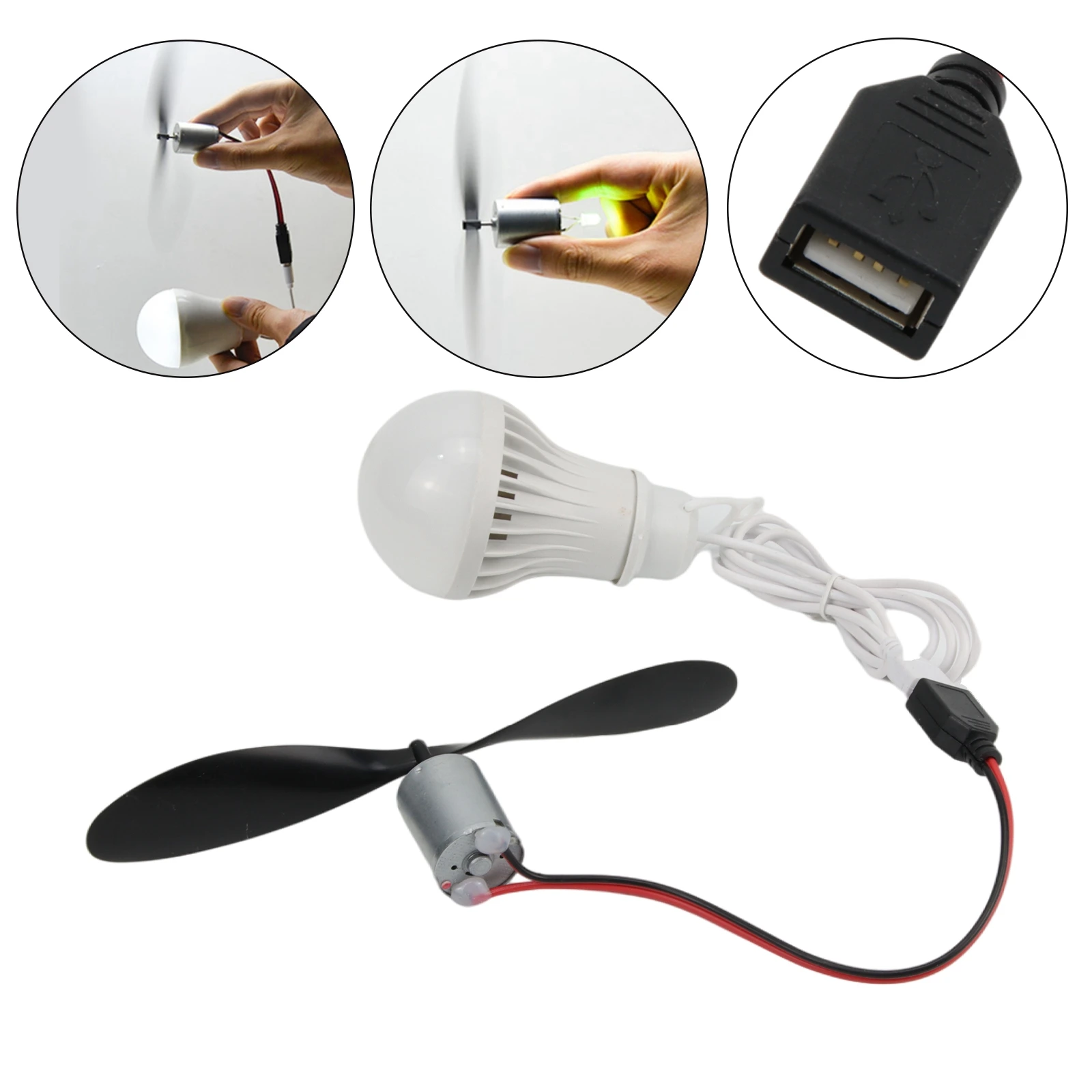 USB 1M 20V Mini Wind Turbine Motor Led Windmill Micro Wind Turbine Wind Turbine Science Teaching Tool  Model 5W