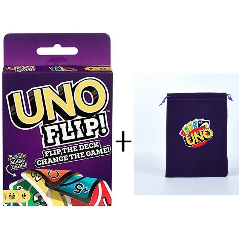 

Mattel Games UNO Flip Family Night Card Game Adult Casual Party Camping Card Game Children's Toy Entertainment Free Storage Bag