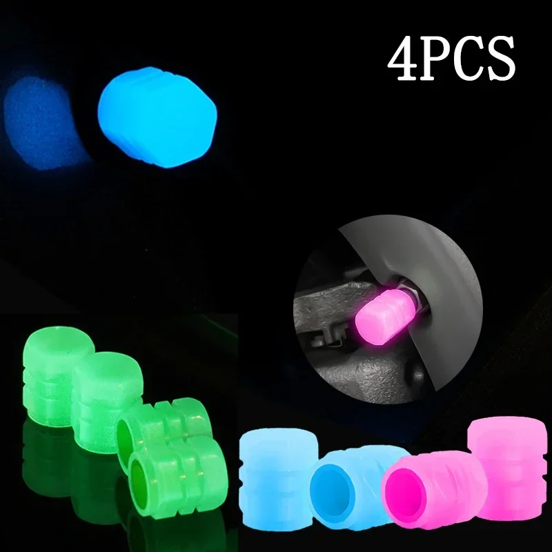 

Mini Colorful Luminous Tire Valve Caps Car Motorcycle Glowing Valve Cover Car Tire Wheel Hub Styling Decoration Auto Accessories