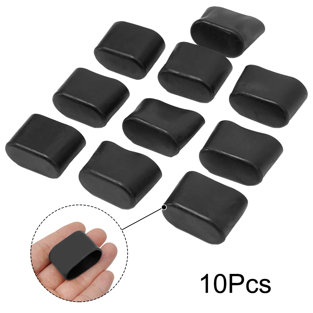 Rubber Chair Leg Oval Covers 10 Pack for Furniture and Table Feet Floor Protectors Compatible with Various Floor Materials