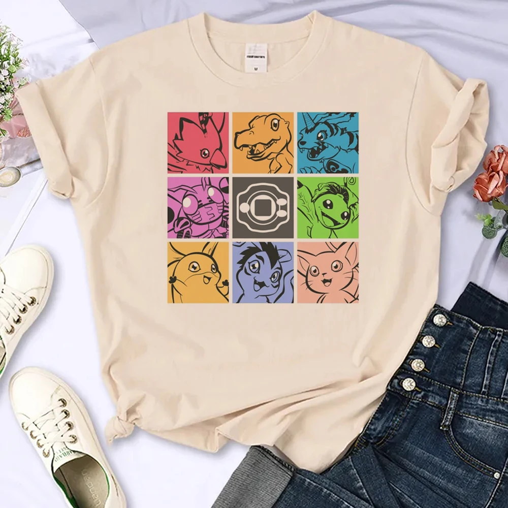 Digimon t shirt women Japanese t-shirts girl Japanese harajuku designer clothing