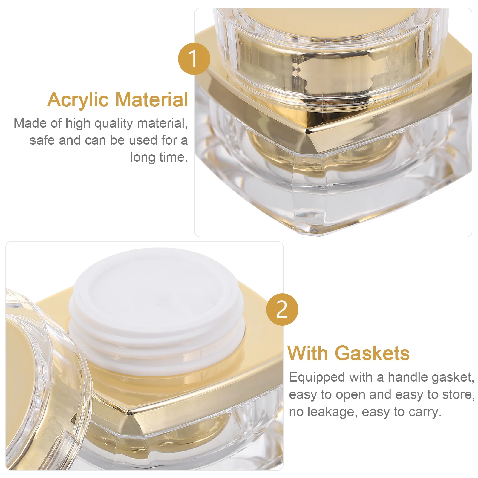 Cream Bottle Empty Pots Acrylic Containers Travel Sample Jars Multipurpose Sub Packaging Buttercream Sub-packing