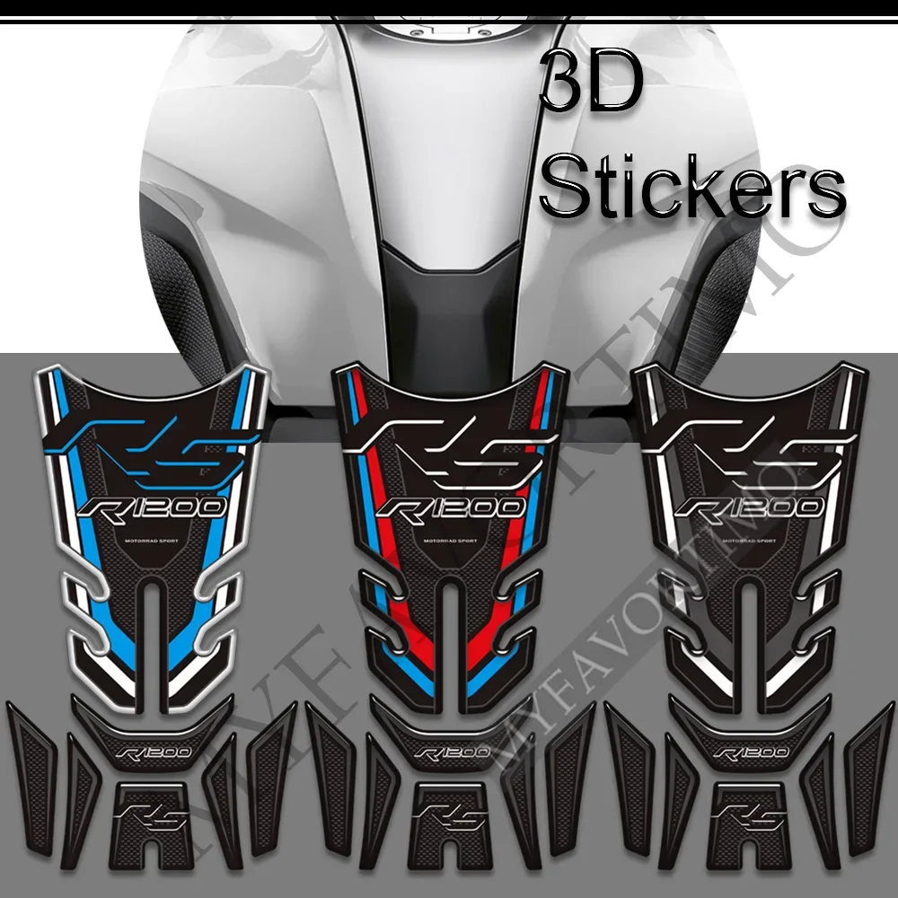 For BMW R1200RS R 1200 RS R1200 Motorcycle Stickers Decals Tank Grips Pad Gas Fuel Oil Kit Knee Fish Bone Protector