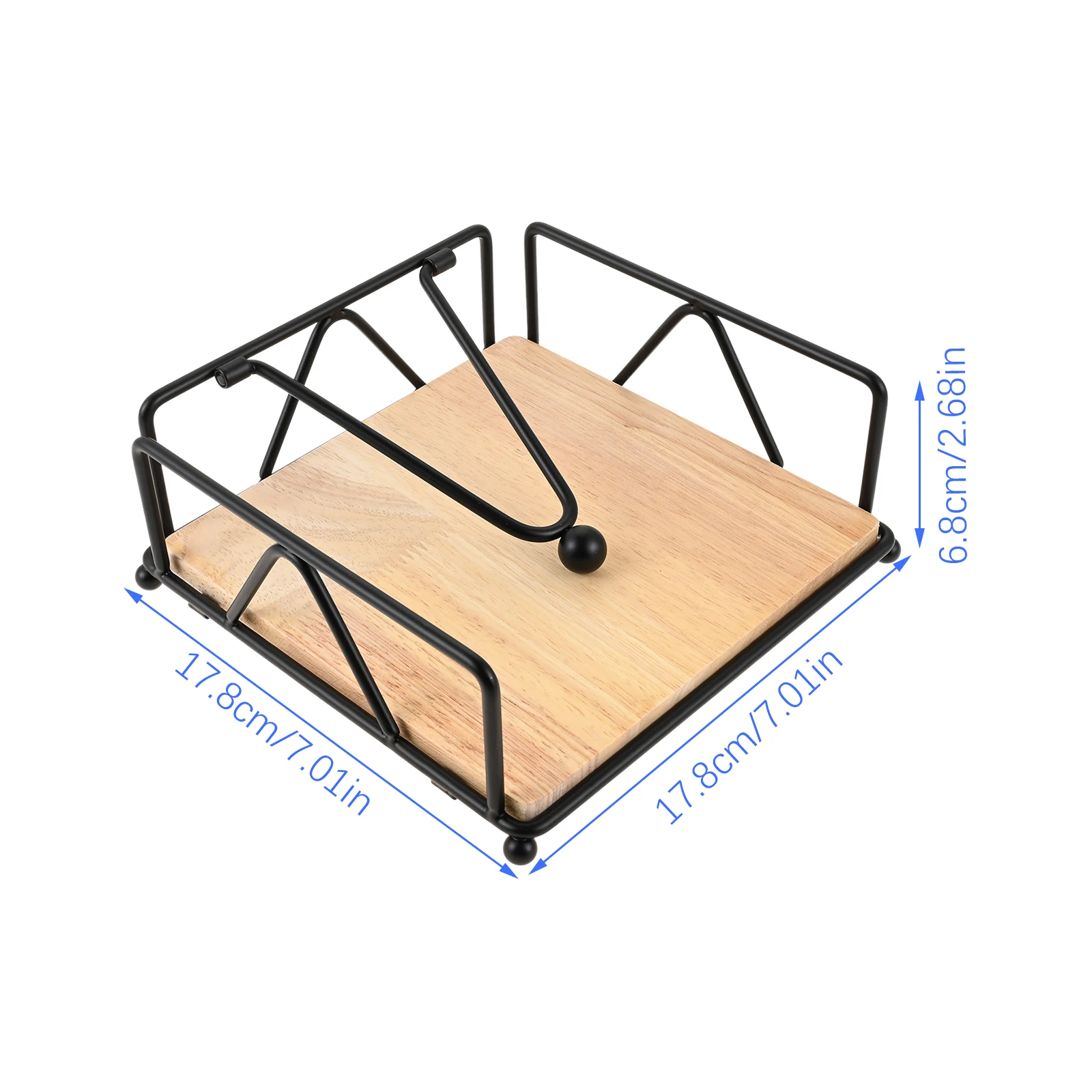 1pc Flat Napkin Holder Black/Gold/White Kitchen Square Paper Box Tray Table Tissue Paper Dispenser Napkin Organizer