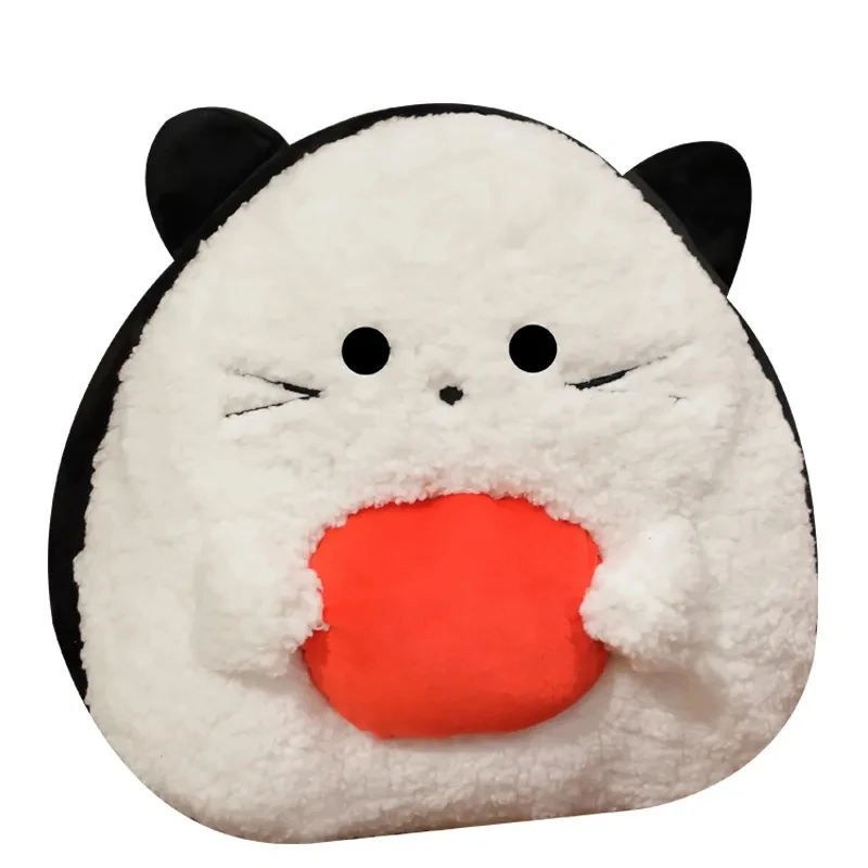 Kawaii Funny Plush Rice Ball Pillow Lovely Soft Japanese Sushi Cushion Turn to Cat Bear Tit Stuffed Cute Animal Dumpling Doll