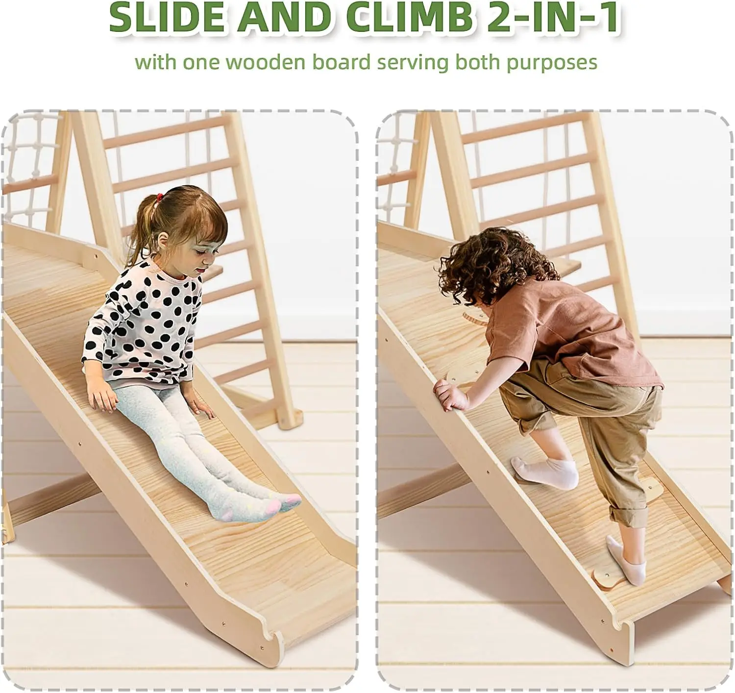 Jeu d'intérieur 8 en 1 pour enfants, aire de jeux intérieure pour enfants, jouets d'escalade pour les tout-petits de 3 à 8 ans, ensemble de jeu d'escalade avec toboggan