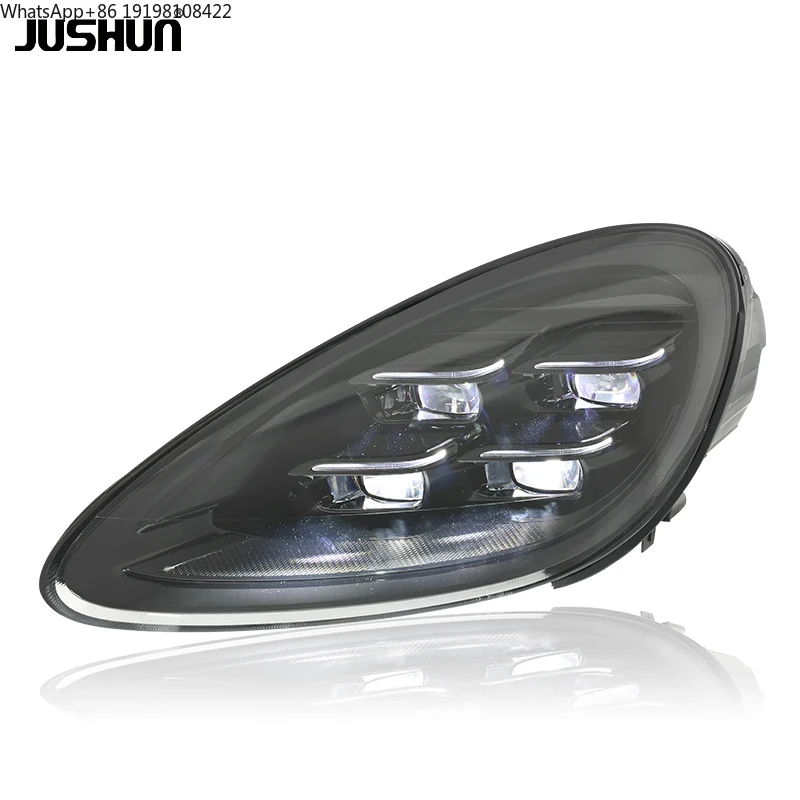 

JUSHUN Headlight Assembly for Porsche Cayenne 958 2011-2014 Upgrade to 2024 Matrix Style LED Headlight Plug and Play