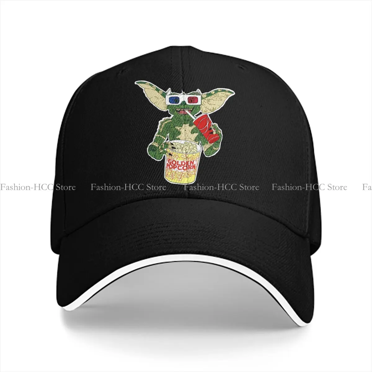 Summer Cap Sun Visor Popcorn Hip Hop Gremlins Comedy Horror Film Peaked Hats