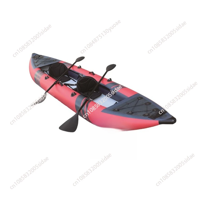New Hot-Selling Double Inflatable Kayak Outdoor Fishing 2-Person Kayak Inflatable Boat Rafting Boat with Seat and Paddle