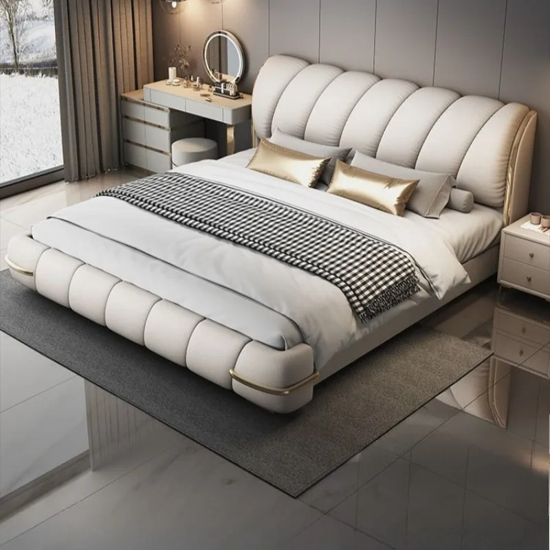

Upholstered Minimalist Beds Headboard Sleeping Unique Luxury Beds Twin Bedsroom Muebles Para El Hogar Furniture Accessories