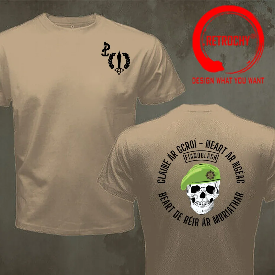 Funny Design Ireland Irish ARW Army Ranger Wing Special Force Ops Army Military  Shirt Men Fashion Trendy Casual Clothing Stylis