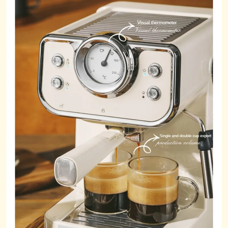 Espresso Machine Small Household Coffee Machine Semi Automatic Coffee Machine 20bar Steam for Milk Frothing Latte Coffee