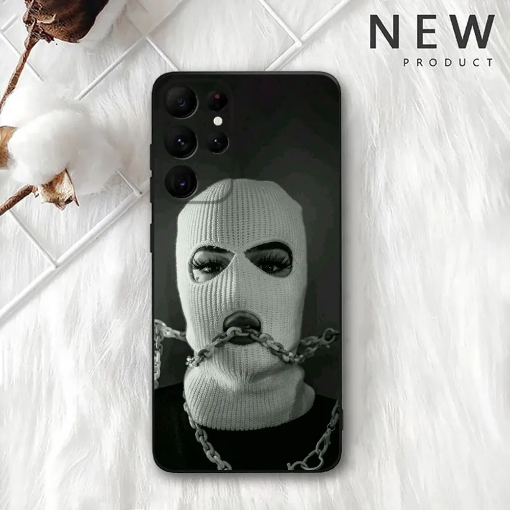 Masked Thug Life Teared Girl  Phone Case For Samsung Galaxy A20,A21s,A22,A31,A32,A52,A53,A72,73,A80,A91 Soft Black Cover