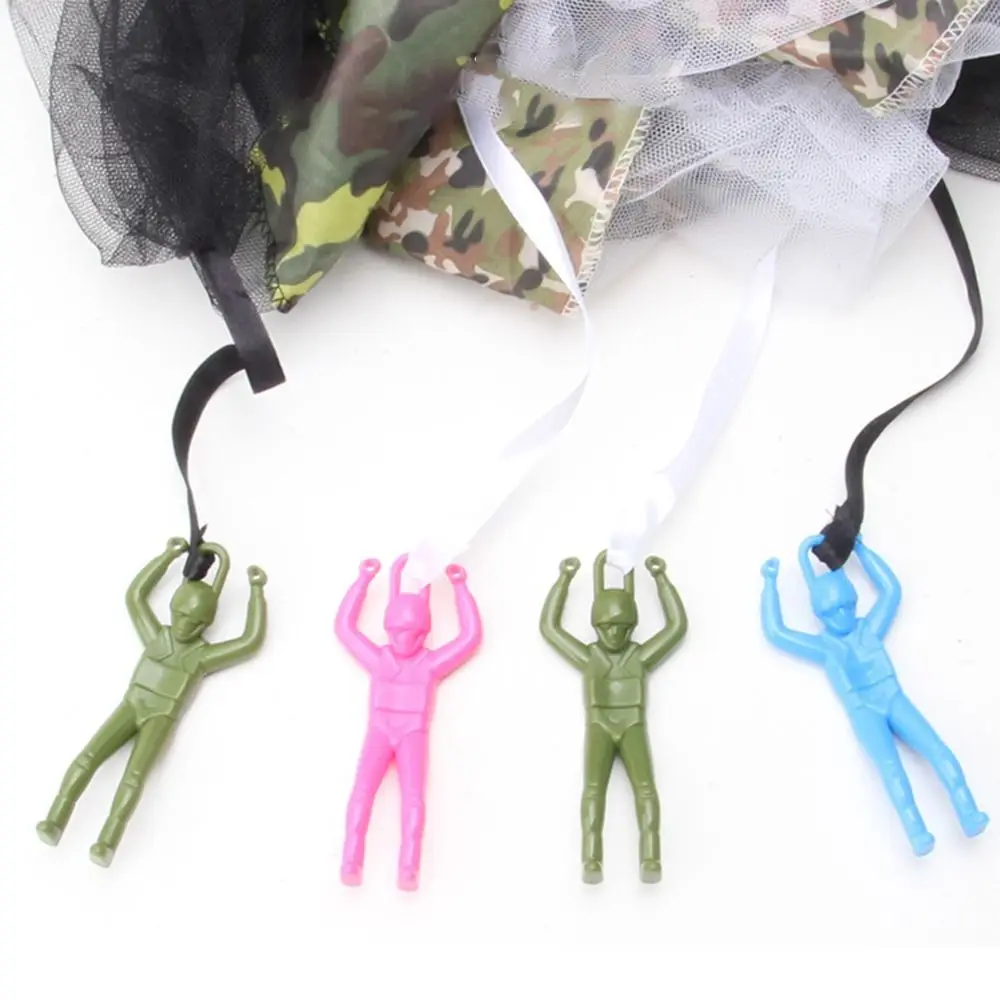 Novo brinquedo de pára-quedas sem bateria, montagem precisa, brinquedo de arremesso ao ar livre, lance de paraquedas, voando para