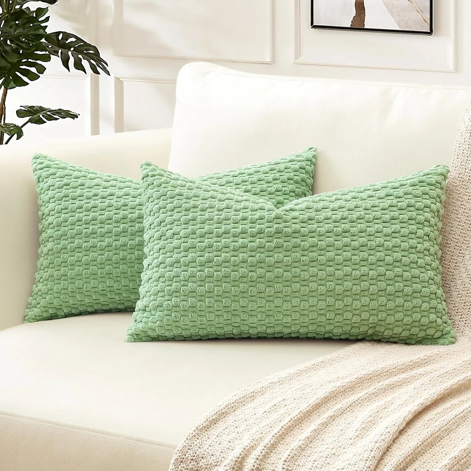 Frühling Grün Wohnkultur Dekokissen Abdeckung 30x50CM Lenden Kissen Abdeckung Cord Kissenbezug Nordic Hotel Schlafzimmer