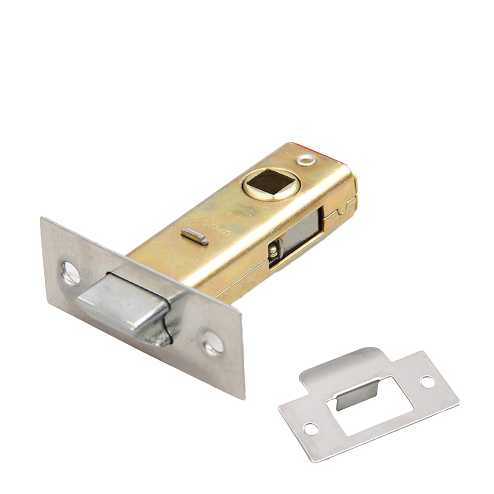 Brass Door Latch Polished Brass Tubular Latch Radius Shaped Tubular Latch Built-in Face Plate Color Matching Screws