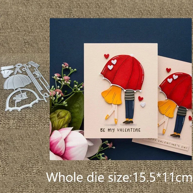 

New Design Craft Metal stencil mold Cutting Die umbrella couple decoration scrapbook die cut Album Paper Card Craft Embossing