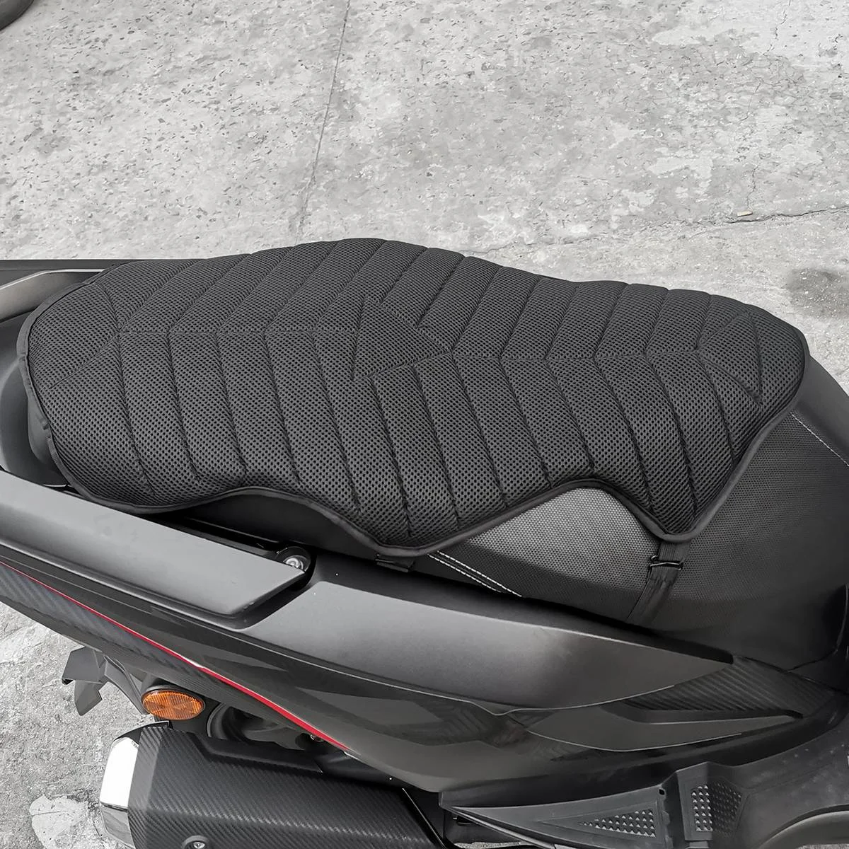 Funda de cojín para motocicleta, protector solar absorbente de golpes, impermeable, transpirable, calor