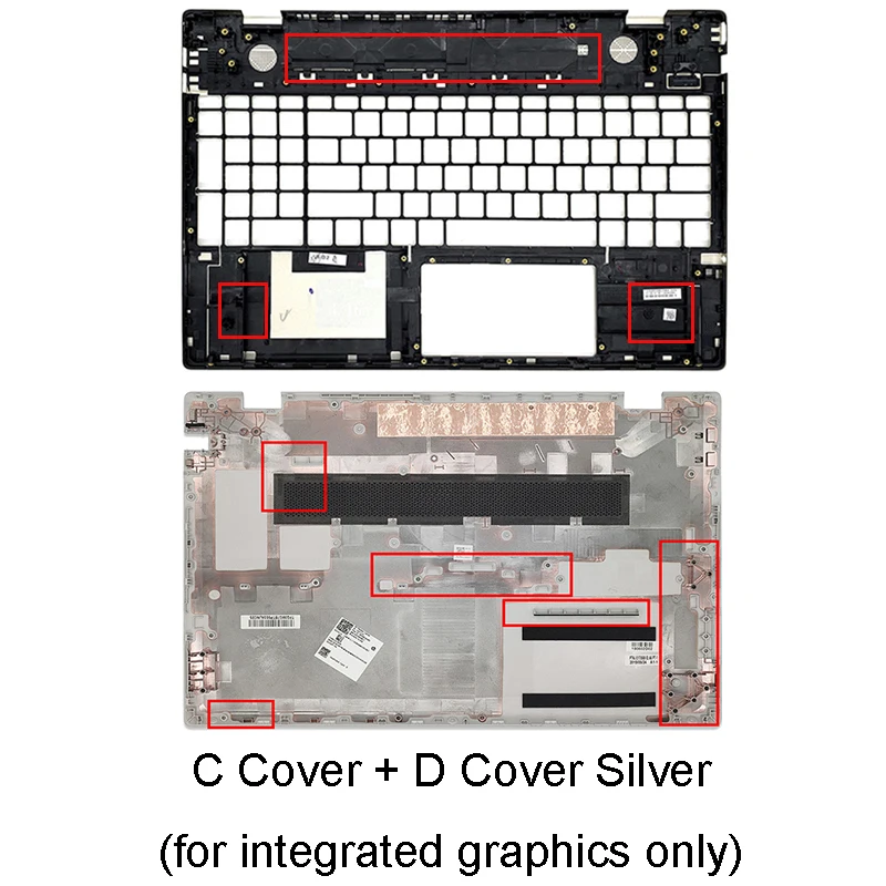 Imagem -06 - Laptop Lcd Tampa Traseira Superior Tampa Traseira para hp Pavilion 15-cs 15-cw Tpn-q208 Tpn-q210 Painel Frontal Palmrest Caixa Inferior Superior Ouro Novo