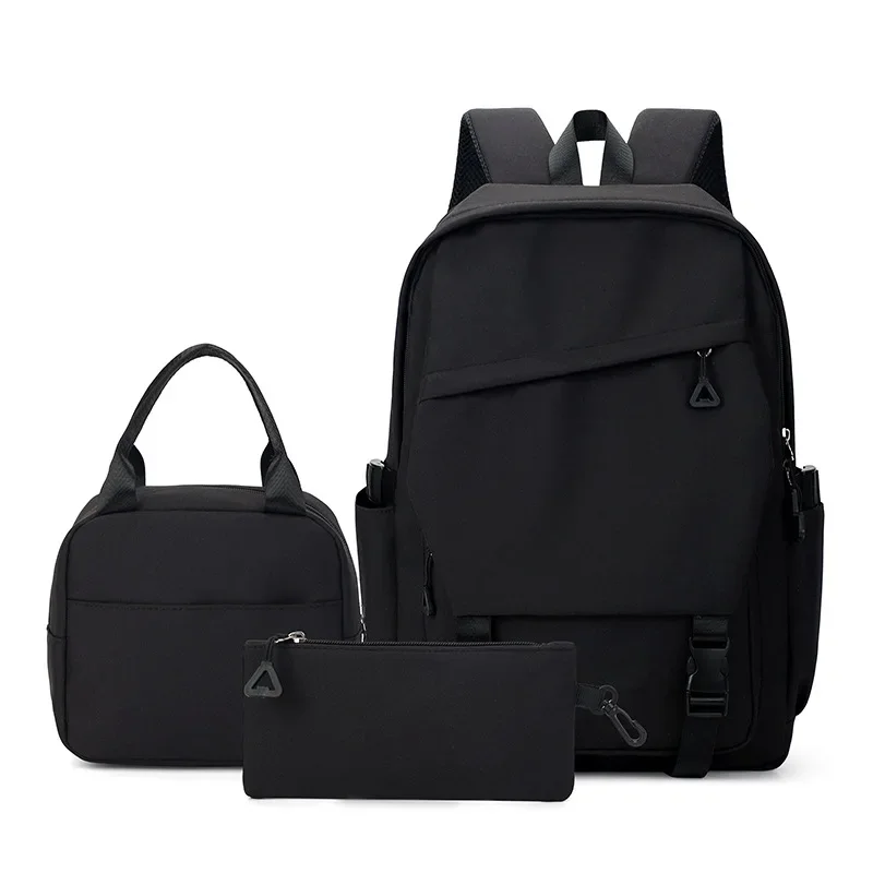 3pcs/set Campus Student Backpack, Boys Girls School Bags for Teen Men Women Tote Bag Clutch Pocket, Nylon Backpacks Travel Bag
