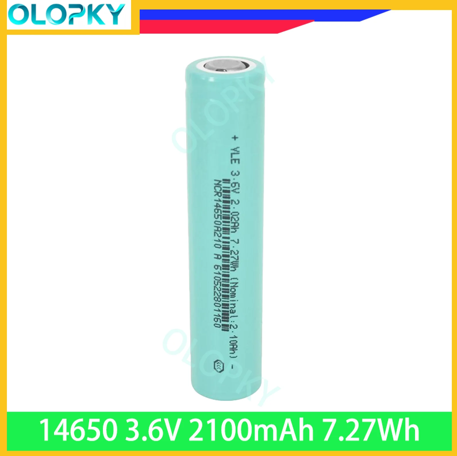 14650 3.7V 2100mAh  Lithium Cell Suitable sweeper vapes LED Camera High Capacity DIY Battery tool 7.4V 12V 14.6V 18V 24V 36V Pac