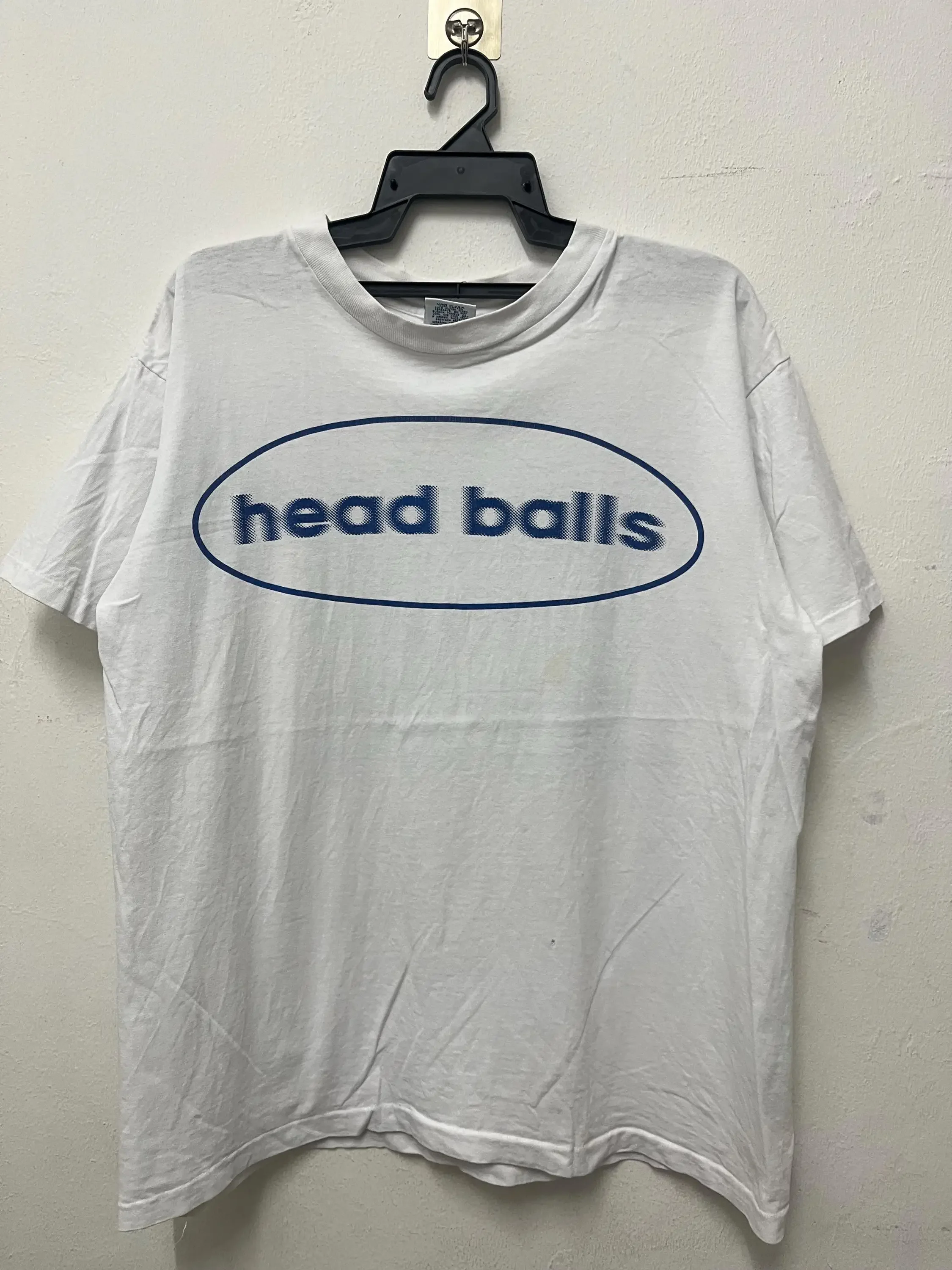 Винтажная футболка 90-х годов с надписью Head Balls Motion Cyrk Product Wording