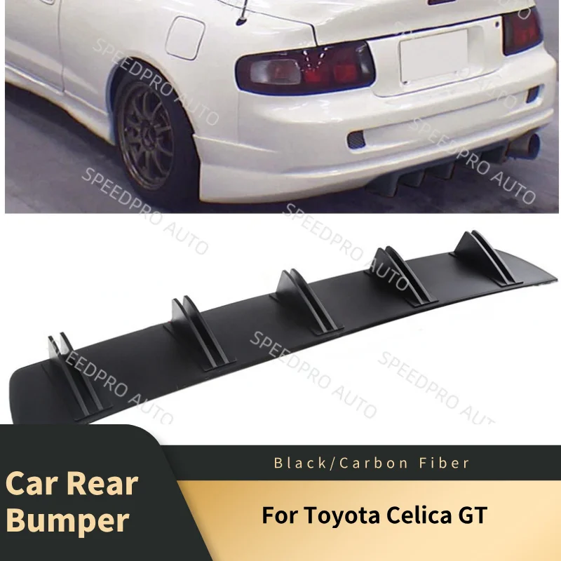 

Задний диффузор, 5 плавцов, бампер в виде акулы, сплиттер, спойлер для губ для T0yota Celica GT, автомобильный комплект кузова, аксессуары, черный чехол