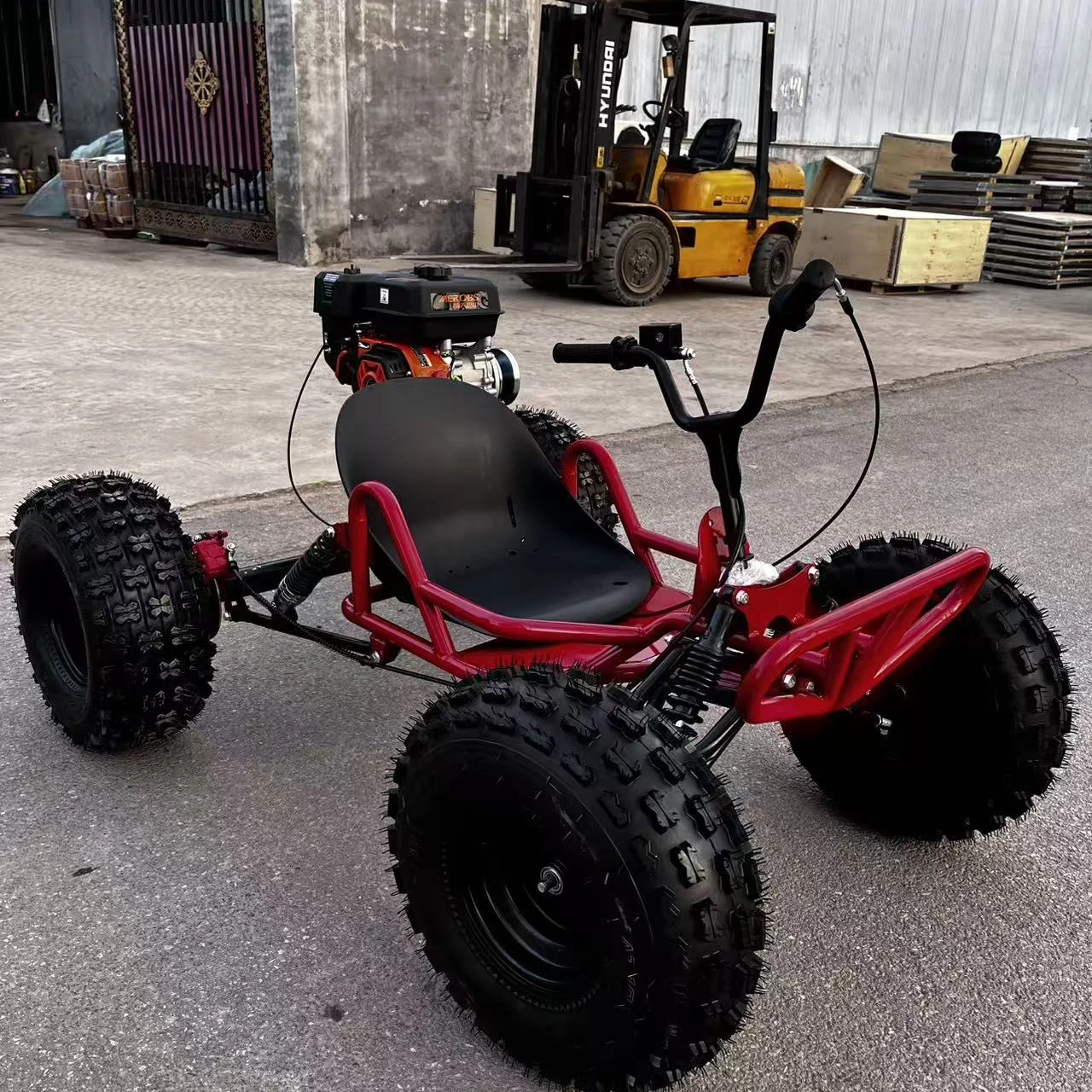 212cc 10-inch Butterfly-Patterned Steel Wheels Retro Off-Road Kart Aerospace Bashan Engine Powerful Performance All-Terrain Kart