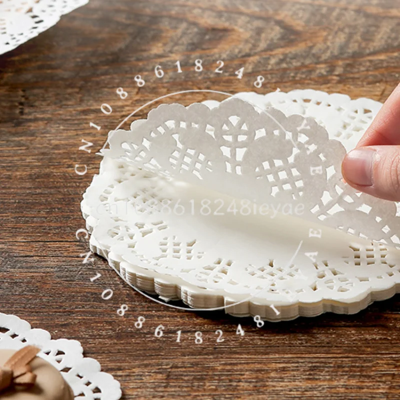 Lace Oil-absorbing Paper Pad Commercial Special Cake Paper Tray Fried Baked Goods Round Flower Base Oil Paper