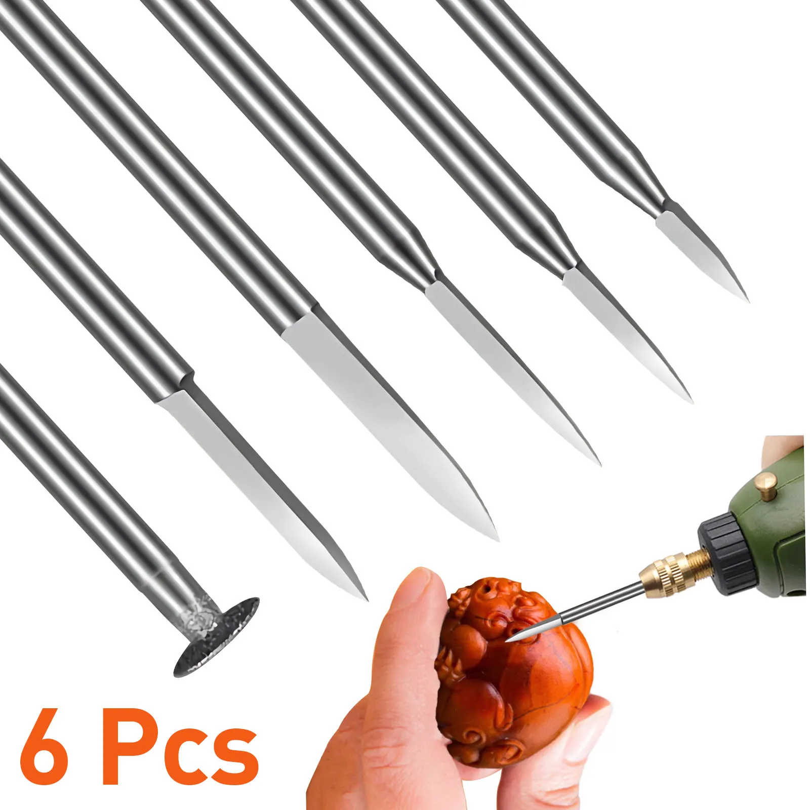 Wood Carving Set for Engraving, Sculpting & Grinding (Compatible with Dremel) with 3mm Shank