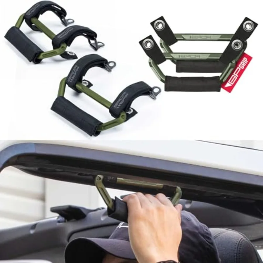 

GPCA GP Grip Air Grab Handles for 2024+ Jeep Wrangler JL 4xe w/Airbag Compatible - Aero-Grade Aluminum Patented Foldable Design