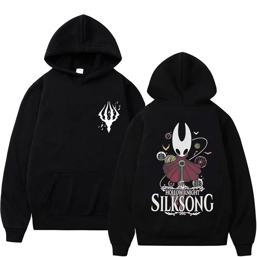 

Game Hollow Knight Graphic Print Hoodie Men Women Fashion Casual Fleece Cotton Tracksuit Male Vintage Oversized Pullover Hoodies