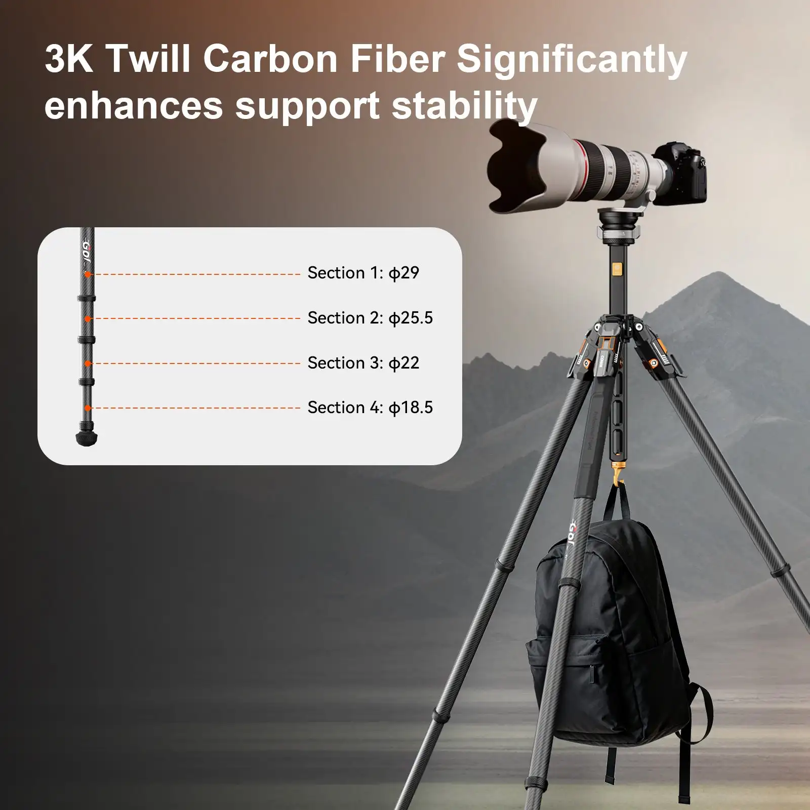 COMAN T1 T1S V5 Quick Release Travel Carbon Fiber Tripod Panoramic Gimbal Video Head for DSLR DJI Manfrotto Photography Cameras