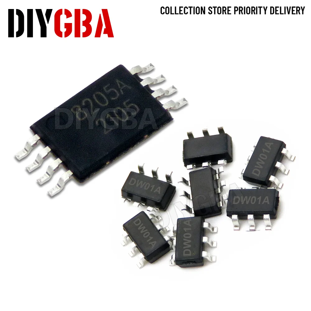 10pcs FS8205A TSSOP-8 FS8205 DW01A SOT-23-6 combination 8205A DW01 battery protection chip NEW