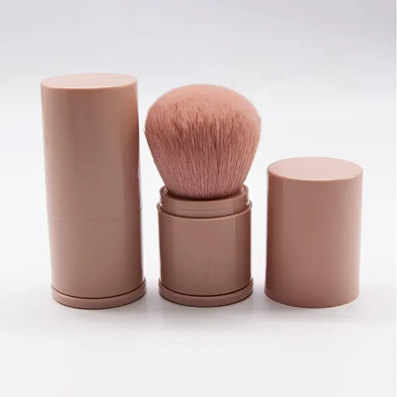 Pennelli per trucco Comodo pennello per trucco retrattile Un grande pennello per fard in polvere con coperchio Strumenti di bellezza