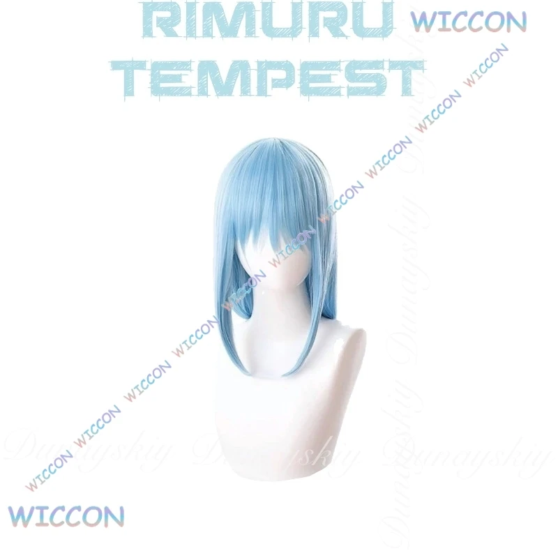  With Black Clothes Moe/That Time I Re Incarnated As A Slime Anime Rimuru Tempest Cosplay With Blue Wig Cosplay Costume