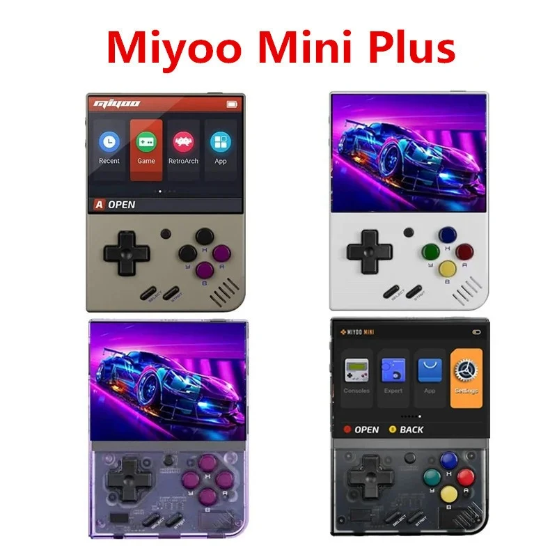 MIYOO Mini Plus Open Source Retro Classic Portable Arcade 3.5 Inch IPS HD Screen Linux System Classic Handheld Game Console Gift