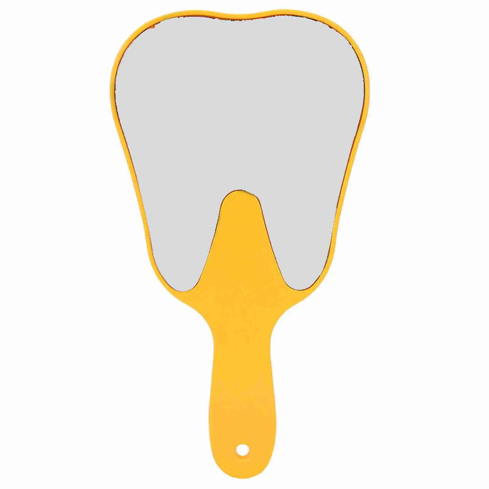 

Cute Tooth Shaped Hand Mirror for Dental Care Plastic Handle Unbreakable Dentist Tool Set of 4 Colors