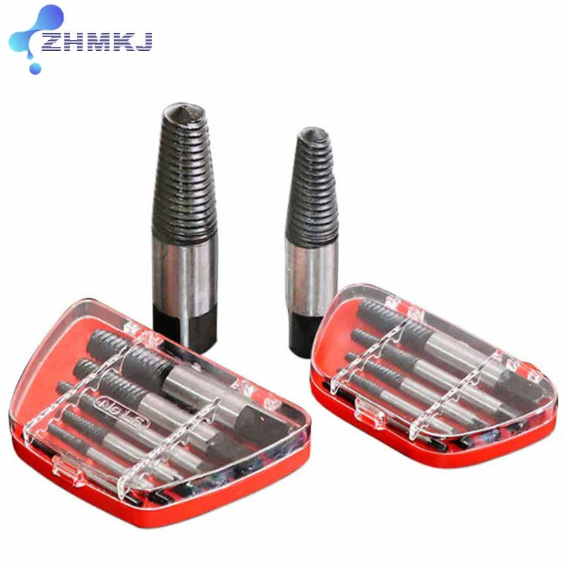 5pcs Broken Head Screw Extractor Center Metal Drill Bit Set Damaged Bolts Drills Tools Easy Out Remover