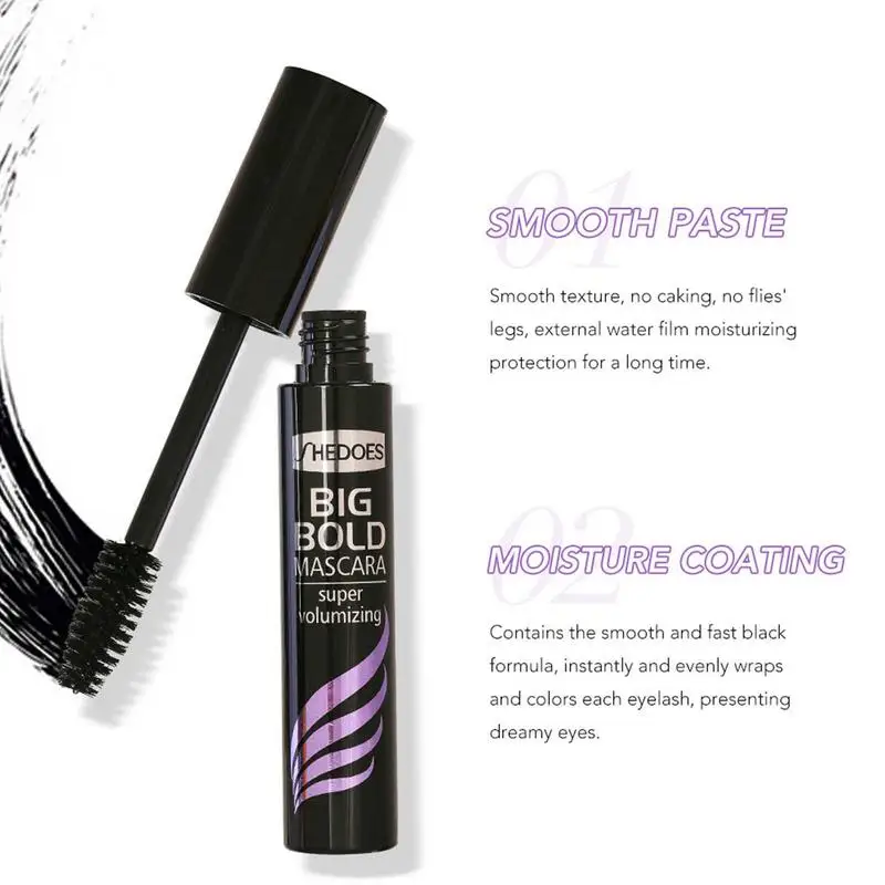 Mascara Curling Natural à Prova de Suor, Mascara Alongamento Grosso, Adequado para Transformar o Seu Dia Todo